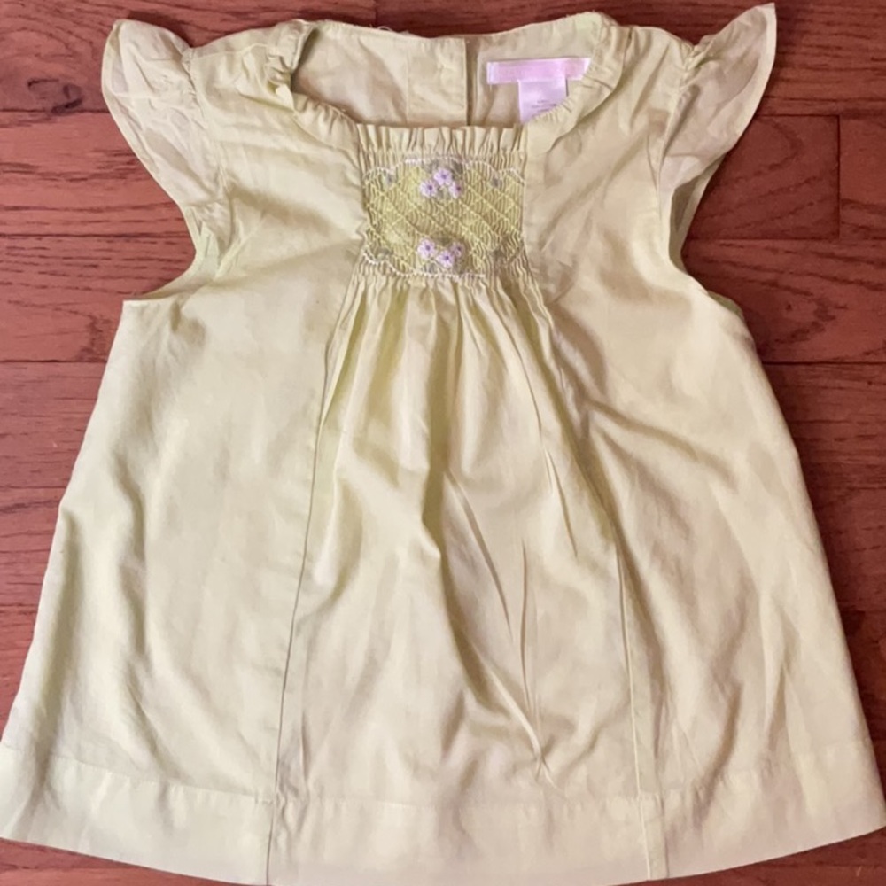 Janie and Jack Green Blouse with Ruffled Details